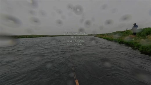 This video shows Take 19 in a project to post one Atlantic Salmon Take per day for the whole of 2026. This is the first afternoon of my 2025 trip to East Ranga in Iceland. The weather was atrocious with driving rain and gale force winds. You will notice droplets on the lens and wind noise in the audio but you will get a birds eye view the Take in the storm. It was very difficult to get a cast out straight. I was fishing an R8 14' rod 9 weight rod with a Rio 3D FHI Scandi Head and sink 3 10' tip.