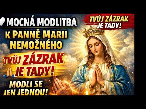 🤍MOCNÁ MODLITBA K PANNĚ MARIÍ NEMOŽNÉHO 🙏TVŮJ ZÁZRAK JE TADY – MODLI SE JEN JEDNOU