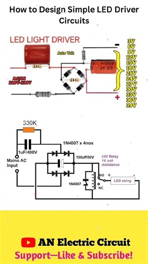 How to Make Simple LED Driver Circuit | #shortsfeed