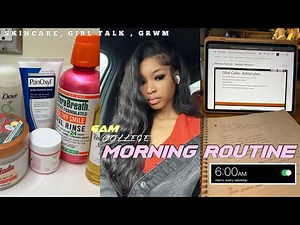 MY 6AM COLLEGE MORNING ROUTINE *realistic* | +grwm \ chit chat