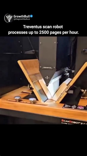 GrowthBull | Business Insights | The Treventus ScanRobot is a high-speed book scanning robot. This machine is used in libraries, archives, universities, and museums, where... | Instagram