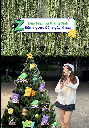 Quà hộp mù Giáng Sinh trên Zalopay dành cho cả nhà iu hôm nay là zì? Đập hộp ngay 🎁🎄 Cả nhà chỉ cần thực hiện thanh toán 01 dịch vụ bất kỳ trên Zalopay, nhận ngay 01 lượt đập hộp mù và cơ hội trúng: 💰 01 chỉ vàng 💵 Tiền mặt mệnh giá ngẫu nhiên đến 500.000đ 🎫 Loạt voucher hot: Starbucks, TikTok, Game, đặt xe,... Cơ hội trúng quà Xmas vẫn còn từ hôm nay đến hết tháng 12, đừng quên còn có những mốc ngày đặc biệt được x2 phần quà. Vậy nên buddy nhớ đặt lịch mỗi ngày vào đập hộp và rủ thêm nhiều