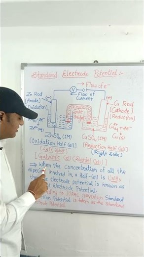 Standard Electrode Potential ll Electrochemistry ll Class 12 ll Chemistry#shorts