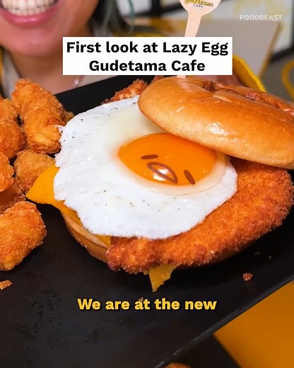 We got the first look inside the NEW Gudetama Cafe in Buena Park, CA! | Foodbeast