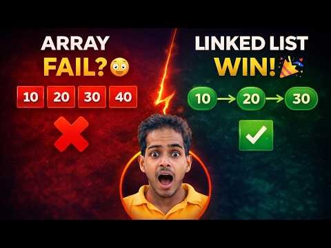 Singly Linked List Full Explanation in Hindi | Array vs Linked List | Node Structure & Code