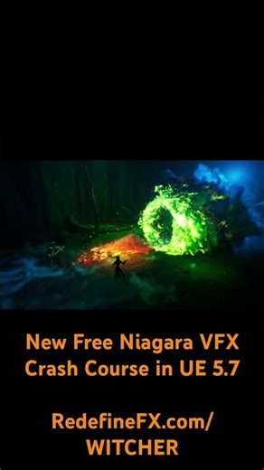 New Free Niagara VFX Crash Course in Unreal Engine 5.7. Grab it at RedefineFX.com/witcher