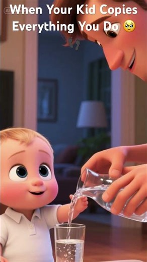 When Your Kid Copies Everything You Do 🥹👣 #shorts #fyp