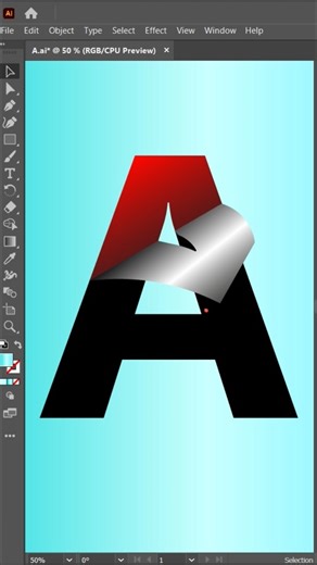 A letter ✨ tutorial - Illustrator / Illustrator tricks and tips #illustrator #shorts #tutorial