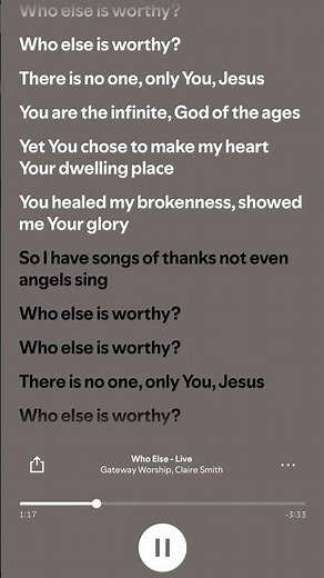 Midday worship 🤍 Who Else - Gateway Worship, Claire Smith #fypシ #lyrics #worship #viral
