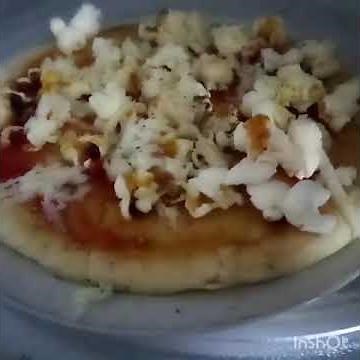 popcorn pizza 🍕 recipe yummy 🤤 try it
