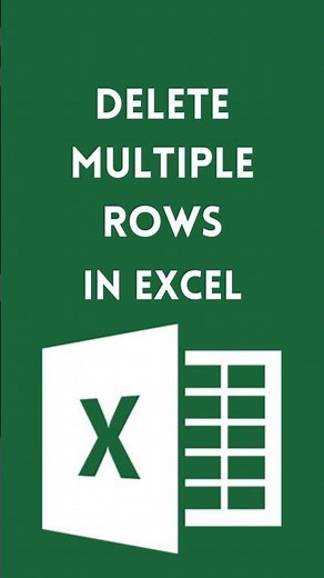 Delete Multiple Rows in Excel #excel #exceltips #microsoftoffice #spreadsheetmagic #shorts
