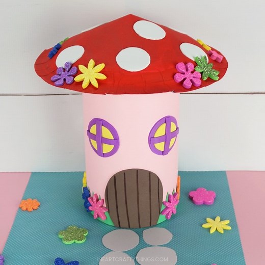 94K views · 2K reactions | FAIRY HOUSE VALENTINE BOX 栗❤️ -This colorful box is made out of a cardboard oatmeal container. SEE THE INSTRUCTIONS-----> https://iheartcraftythings.com/fairy-house-valentine-box.html | I Heart Crafty Things | Facebook