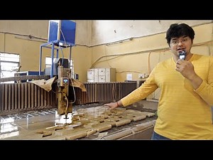 Fast Extreme Water Jet Cutter Machine Working, Modern Technology Waterjet Cutting Granite