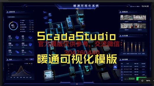 ScadaGUI+ScadaStudio WEB暖通组态模版