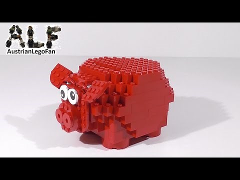 Lego Exclusive 40155 Piggy Coin Bank / Sparschwein - Lego Speed Build Review ( AustrianLegoFan )