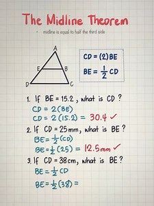 9.3K views · 267 reactions | Unlocking the Midline Theorem: A Simple Geometry Secret Revealed! | Math Love | Facebook