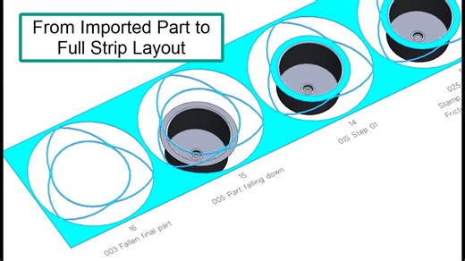 Strip Layout Creation of an Imported Round Drawn Part