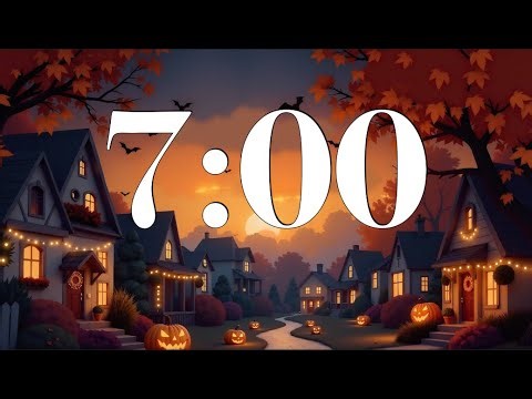 7 Minute Fall Halloween Timer – Cozy, Spooky Autumn Lofi Music | October Classrooms, Study, & Focus
