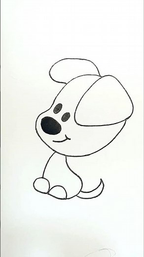 How to Draw a Cute Puppy Step by Step 🐶 | Easy Drawing for Beginners #cutedrawing #drawing4kids