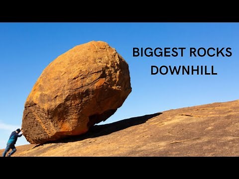 BOULDERS ROLLING DOWNHILL / COMPILATION
