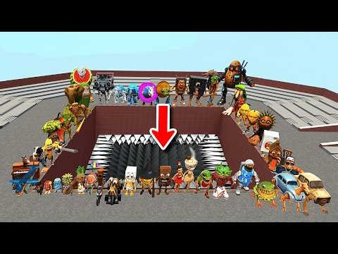 Spartan Kicking ALL Italian Brainrot Memes Into a Spike Pit – Garry's Mod