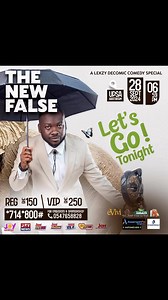 It’s the New False with @lekzydecomic tonight inside UPSA Auditorium. See you there in a bit 😂😂😂😂 | Foster Romanus