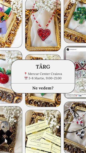 𝐌𝐚𝐢 𝐬𝐮𝐧𝐭 𝟑 𝐳𝐢𝐥𝐞 𝐩𝐚̂𝐧𝐚̆ 𝐥𝐚 𝐭𝐚̂𝐫𝐠 și atelierul meu arată ca o explozie de mărgele 🥰 Vă arăt doar o parte din ce aduc cu mine… pe restul le vedeți la stand 😉 Anul acesta am pregătit piese speciale, unele în ediție limitată. Și știți cum e… ce pleacă, pleacă. 😅 Ne vedem la târg? 📝 Spune-mi în comentarii ce ai vrea să vezi prima dată: cercei, broșe sau coliere? | Milady Divine