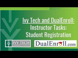 DualEnroll Instructor Tasks: Student Registration