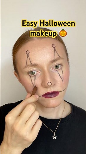 Easy Halloween makeup 🎃 #makeup #halloweenmakeup