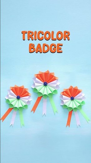 DIY Tricolor Badge Step by Step #craft #tutorial