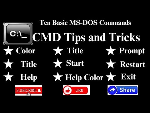 CMD Tips and Tricks | CMD Tutorial for Beginners |Command Prompt |MS-Dos Tutorials
