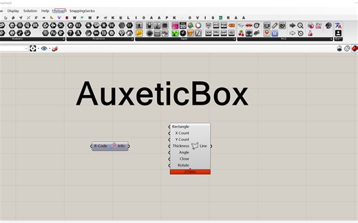 自制grasshopper插件-AuxeticBox-内凹六边形结构生成