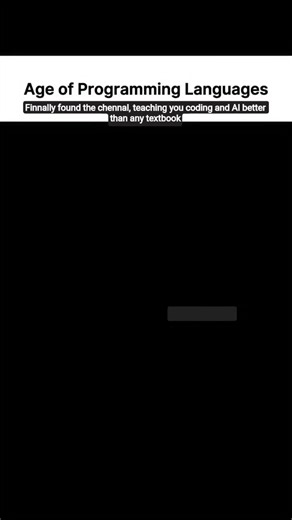 Age of Popular Programming Languages — Then vs Now #bca #programminglanguages #developer #btech #mca