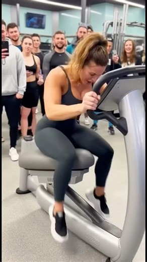 It's hard to stay on this exercise machine.