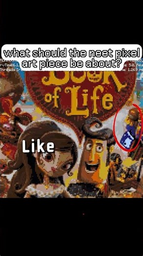 I made the "Book of Life" pixel art in Minecraft.