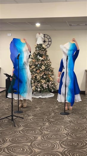Our Stocking Hop holiday show was a hit! 🎶 Kimball and Rebecca brought the house down with festive tunes, including “Sisters” from White Christmas. #ThisIsLiving #SeniorLiving #WashingtonUT | Primrose Retirement Community of Washington