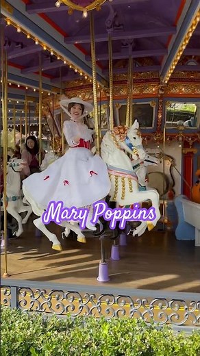 Mary Poppins on Disneyland Carousel #disney
