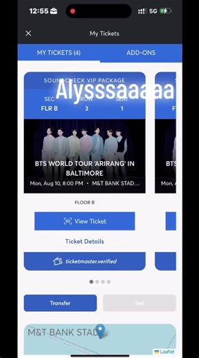 For Sale: VIP BTS Tickets for Baltimore Concert