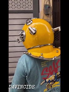 Vintage Nautical Brass Diving Helmet US Navy Deep Sea Divers Helmet Nautical Gift Yellow & Chrome Finish Anchor Engineering Helmet - Etsy UK