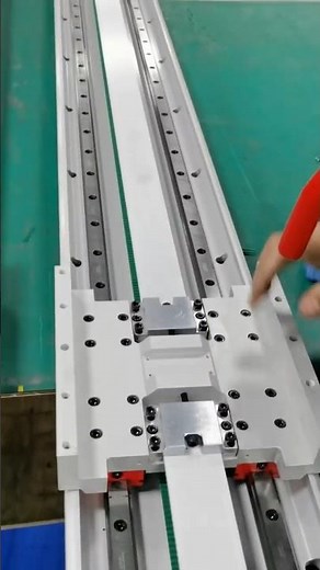 220mm width semi enclosed belt linear stage mounting #linearactuator #linearmotion #linearguide