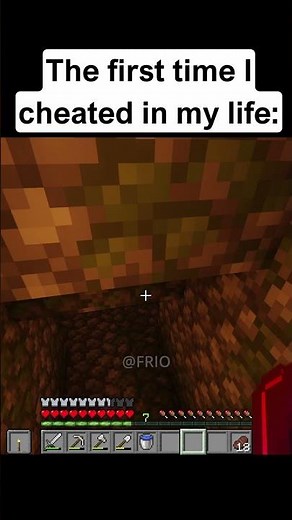 First cheat #shorts #minecraft #minecraftmemes
