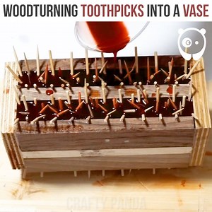 5.9M views · 10K reactions | Woodturning toothpicks into a vase By Wood Workshop (youtube.com/channel/UCPfFyT27FFabZWQsLbERo1A) | Crafty Panda | Facebook