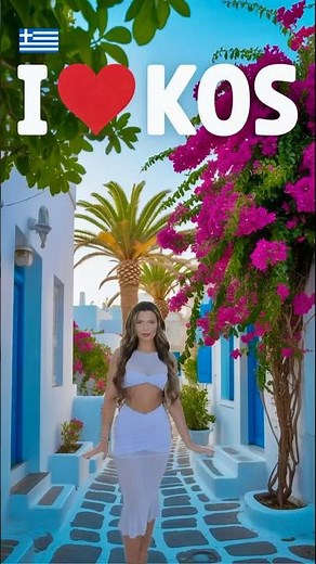 Stunning Sign of I ❤️ KOS Island, GREECE✨🩵