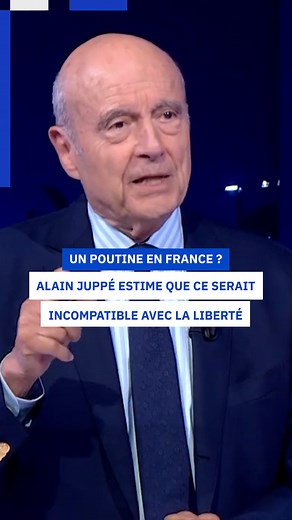409K views · 5.1K reactions |  « En France, on aurait bien besoin d’un Poutine. » Une phrase qui interroge et qui inquiète. Alain Juppé évoque les dangers d’un glissement autoritaire et appelle à régénérer la démocratie.  L’invité, à retrouver sur TV5MONDE. #tv5monde #AainJuppé #France #Démocratie #Europe #Politique | TV5MONDE | Facebook