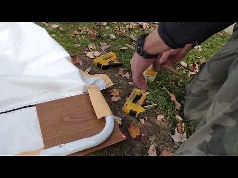 harbor freight cover pro portable garage - instructions how to put up so it won't blow away in wind