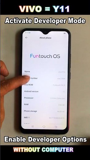 How to Enable Developer Options in VIVO Y11 – Developer Settings /OEM Unlocking 2025 #smartphone