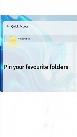 How to Pin Folders in File Explorer (Windows 11) #Shorts
