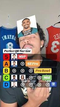 Perfect NFL QB Tier List 😎