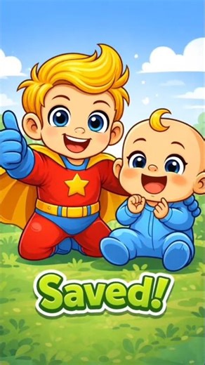 Baby Saved by Super Hero 🦸‍♂️😂 #shortsyoutube