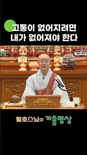 고통은 자아의 존재에서 비롯된다🧘#월호스님 #게송명상 #자아 #고통